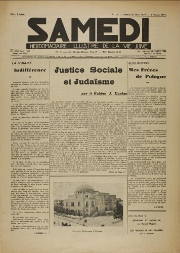 Samedi N°12 ( 20 mars 1937 )